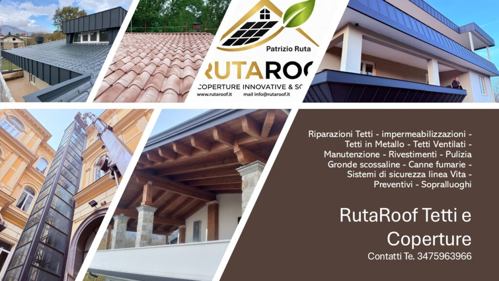 Rifacimento tetti, Impermeabilizzazione coperture, Riparazione infiltrazioni, Tetti ventilati, Tetti in metallo.

Sicurezza e Lattoneria: Installazione linee vita, Pulizia grondaie, Manutenzione canne fumarie, Lattoneria edile